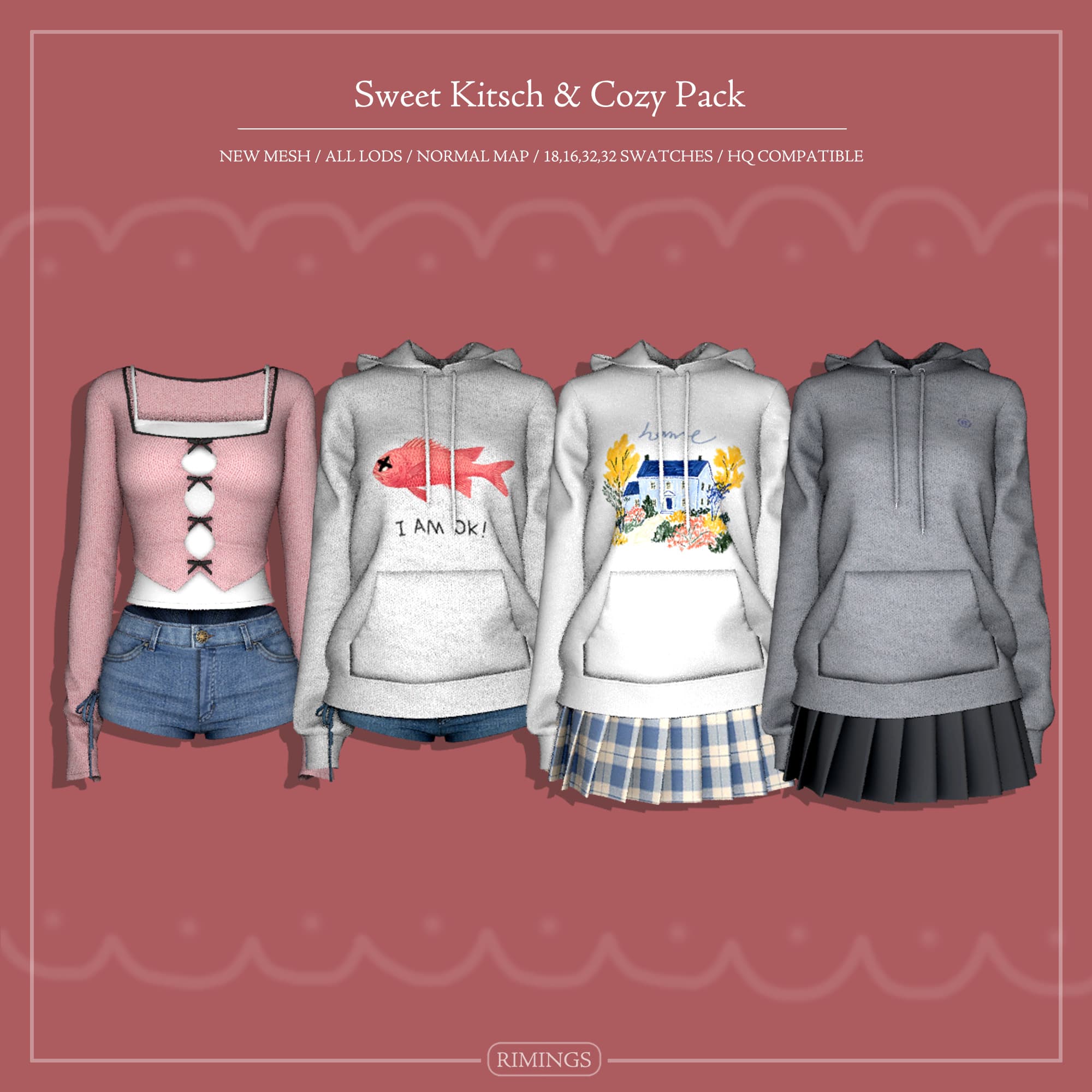 Сет одежды Sweet Kitsch & Cozy Pack